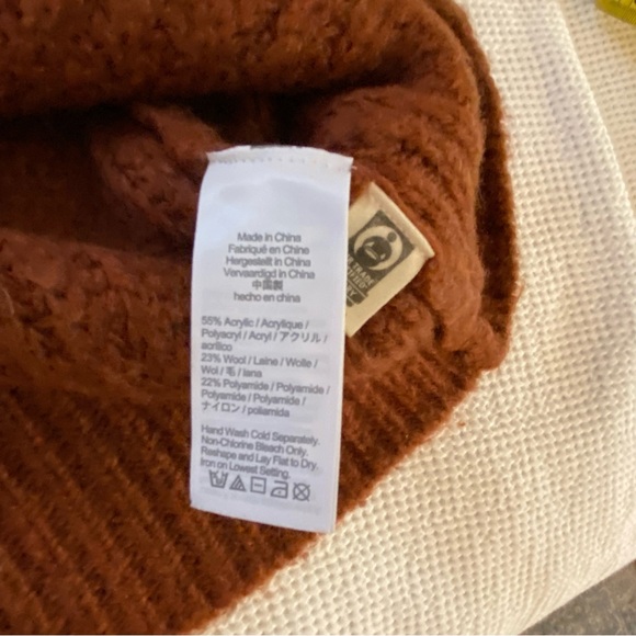Madewell Rust Mock Turtle Knit Sweater size small - Picture 8 of 8